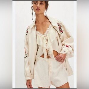 Free People Champagne Claudia Tap Shorts